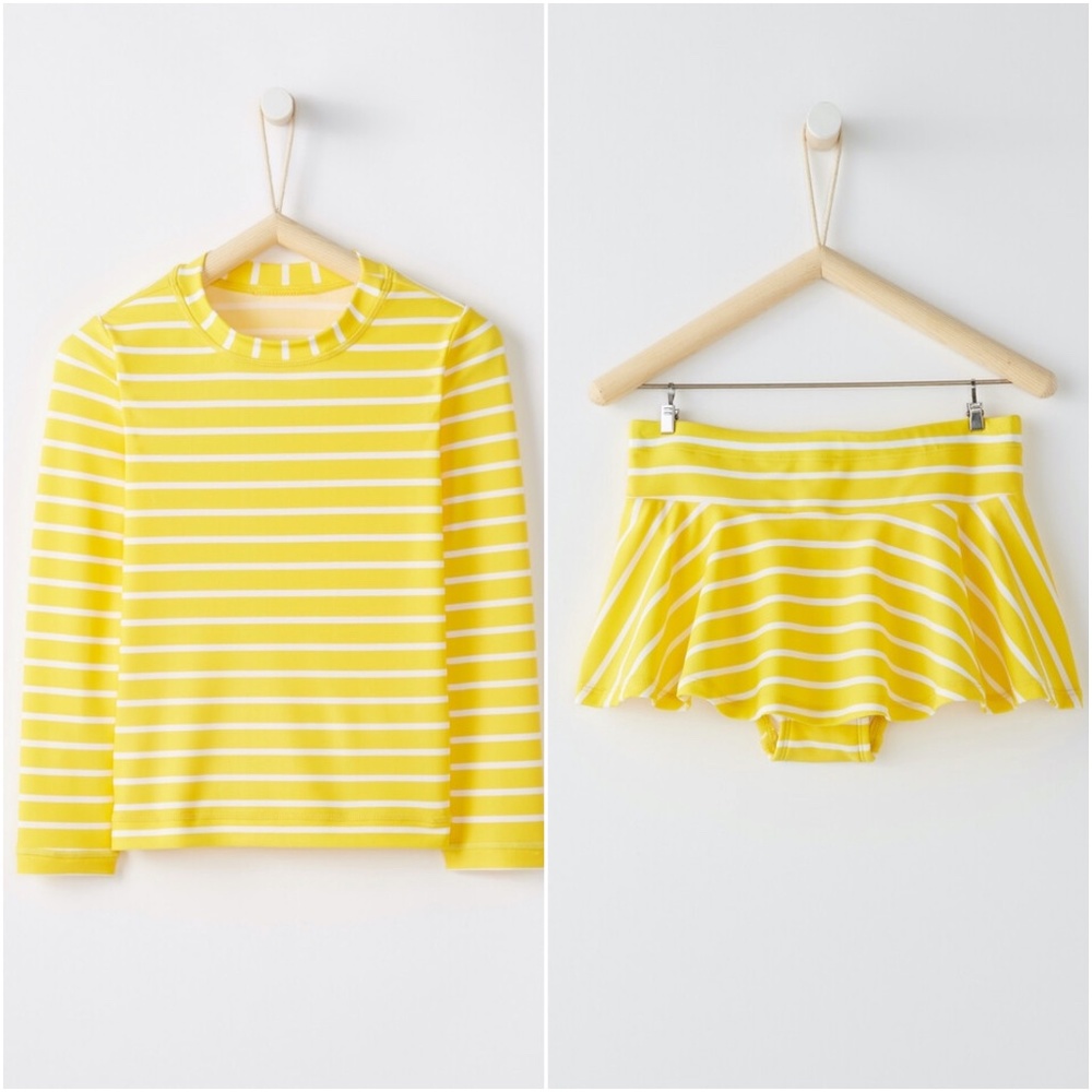 Hanna Andersson Sunblock Rashguard AND Swim Skirt